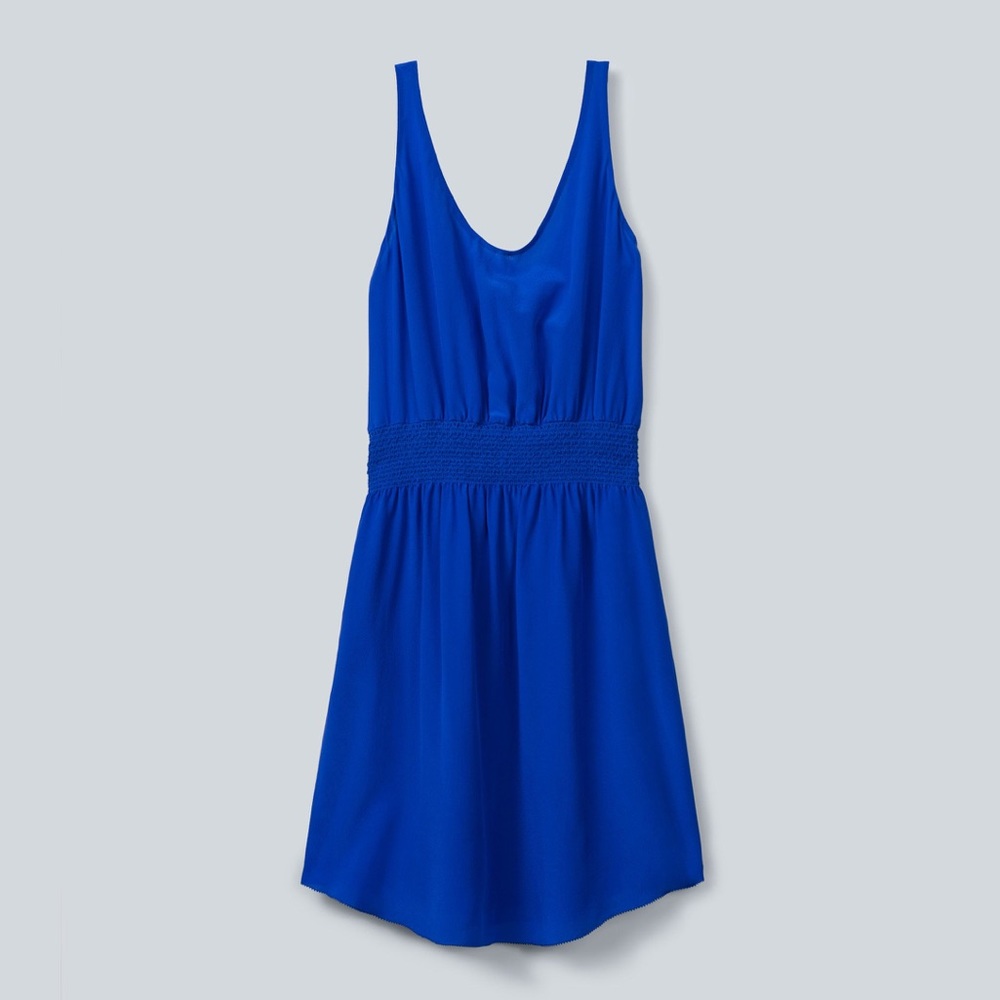 Aritzia Babaton Blue Silk Dress